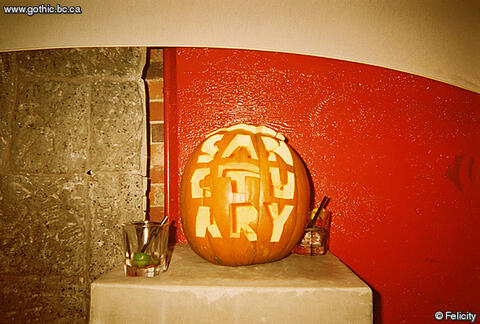 A carved pumpkin at Something Wicked This Way Comes V