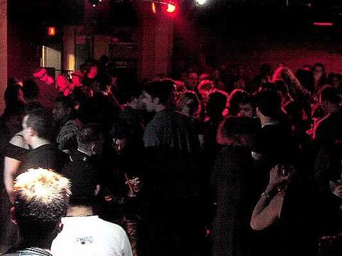 A very crowded dance-floor after the show