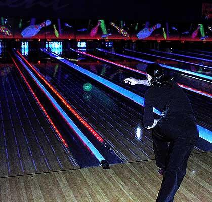 Glowing bowling at Xcalibur.